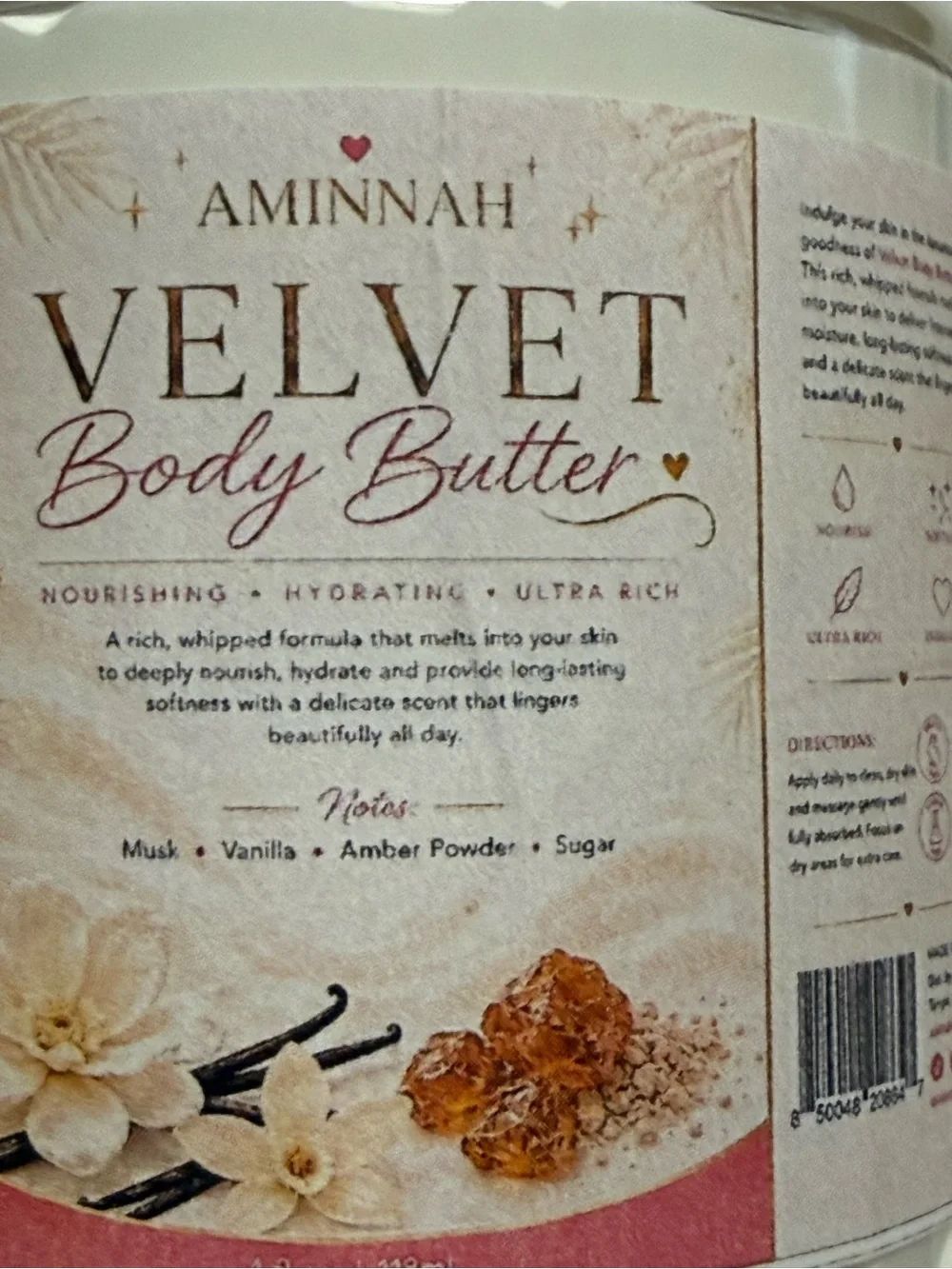 Aminnah “Velvet” Limited Edition whipped Body Butter!